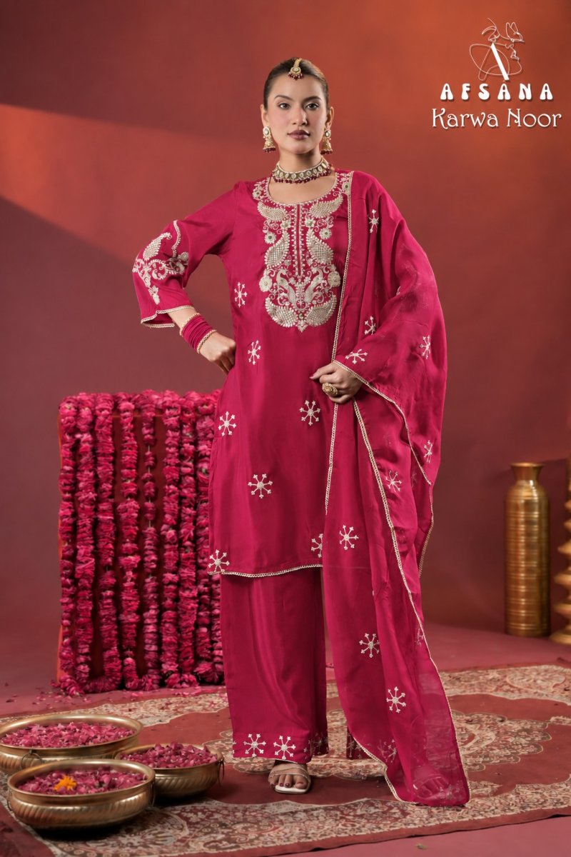 Karwa Noor By Afsana Russian Embroidery Readymade Suits 